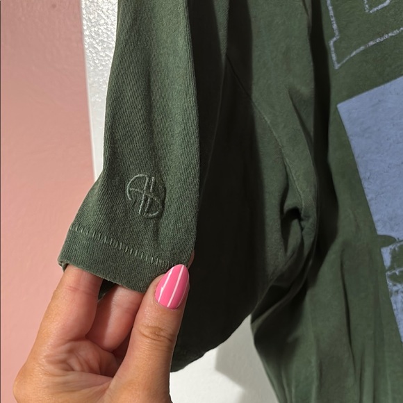 Anine Bing Olive Short Sleeve Tee - Picture 3 of 4